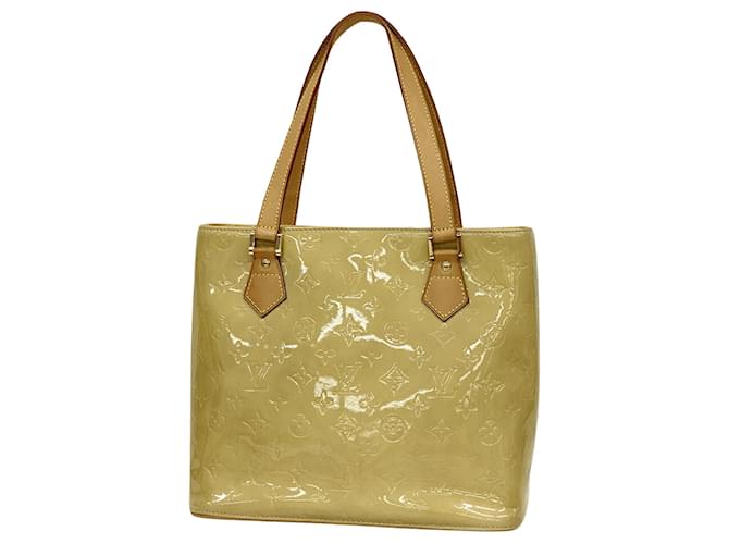 Louis Vuitton Houston Cuir vernis Beige  ref.1223391