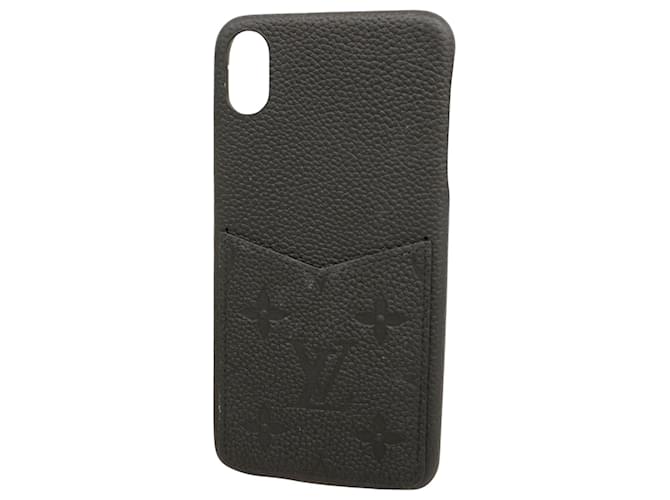 Louis Vuitton Etui Iphone Black Leather  ref.1223423
