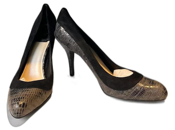 Christian Dior Heels Dark grey Python  ref.1223490