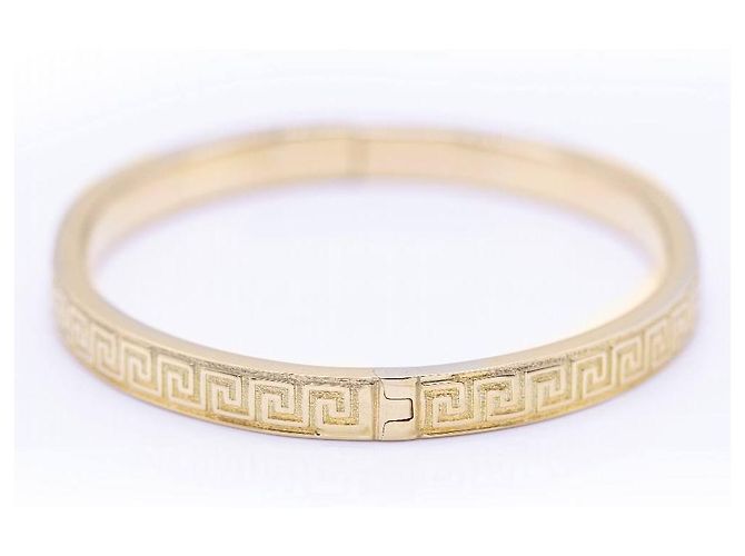 Autre Marque Pulseira rígida de ouro estilo grego. Dourado