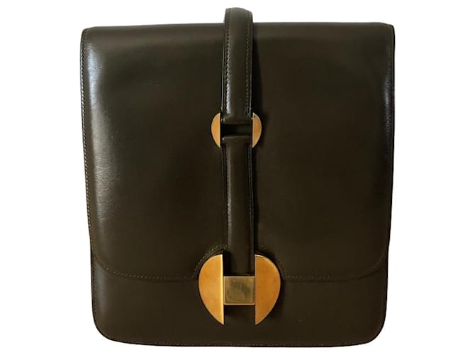 Hermès Hermes bag 2002 in green box leather  ref.1223504