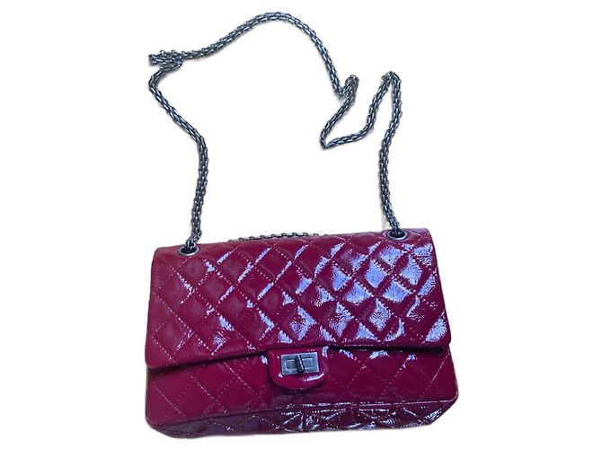 2.55 Chanel Handtasche Rot Lackleder
