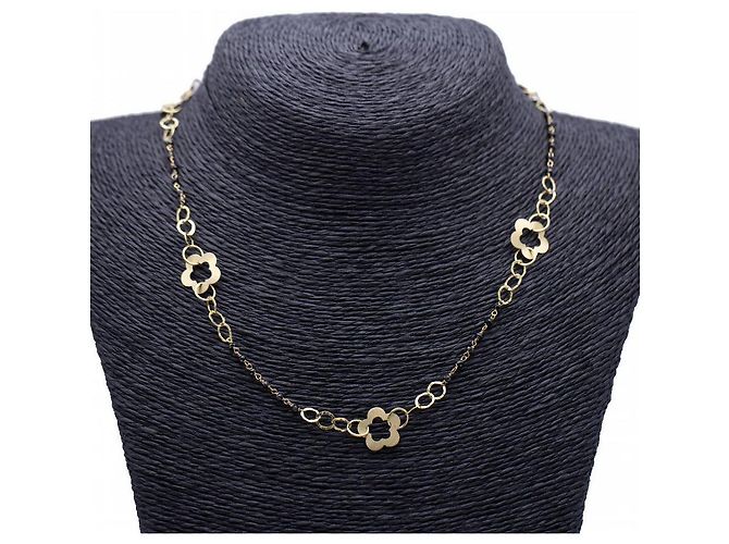 Autre Marque Collana in oro giallo e motivo floreale. D'oro