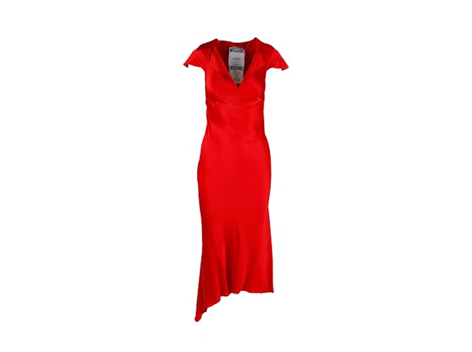 Moschino Couture Cruise Me Baby Silk Dress Red  ref.1223560