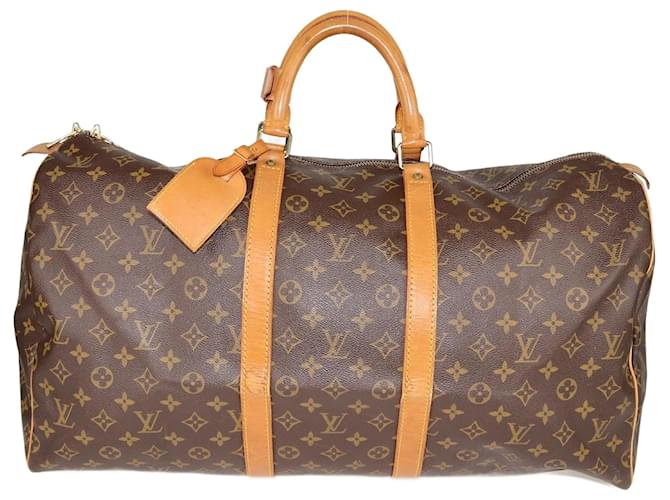 Louis Vuitton Monogram Keepall 55 bag Leather  ref.1223608