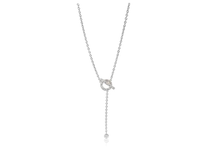 Hermès Finesse Fashion Necklace in 18K white gold 0.55 ctw  ref.1223656