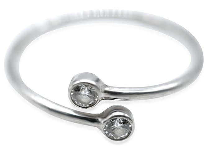 TIFFANY & CO. Anello Elsa Peretti Diamond Hoop in platino 0.1 ctw  ref.1223660