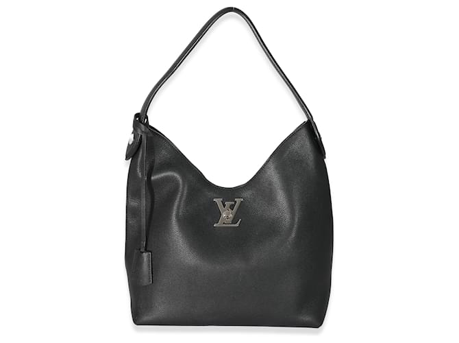 Louis Vuitton Lockme Hobo de piel de becerro negra Negro Cuero  ref.1223682