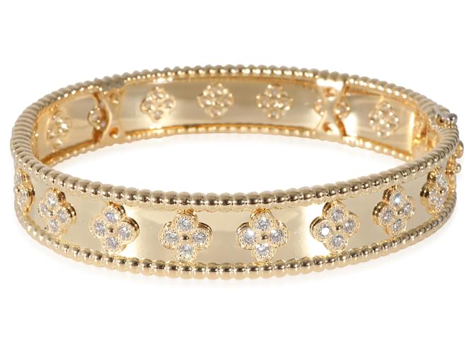 Van Cleef & Arpels Perlee Clover Diamond Bracelet in 18k yellow gold 1.61 ctw  ref.1223695