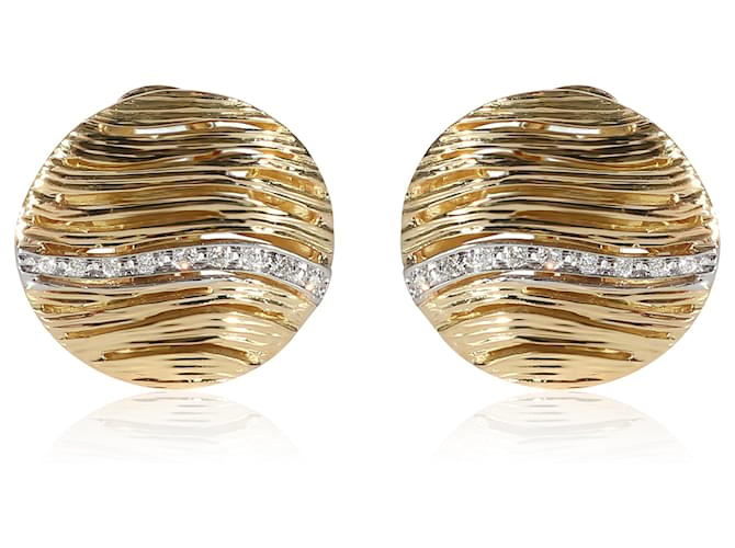 Boucles d'oreilles en diamant Roberto Coin Elefantino 18K or jaune 0.1 ctw  ref.1223714