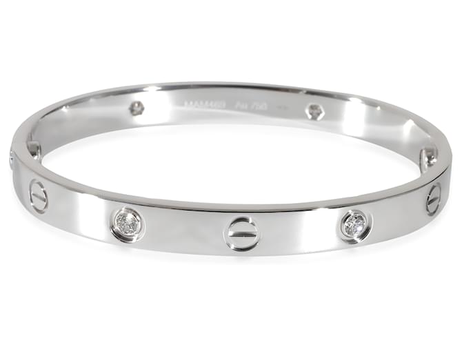 Cartier love bracelet, 4 diamonds (WHITE GOLD)  ref.1223734