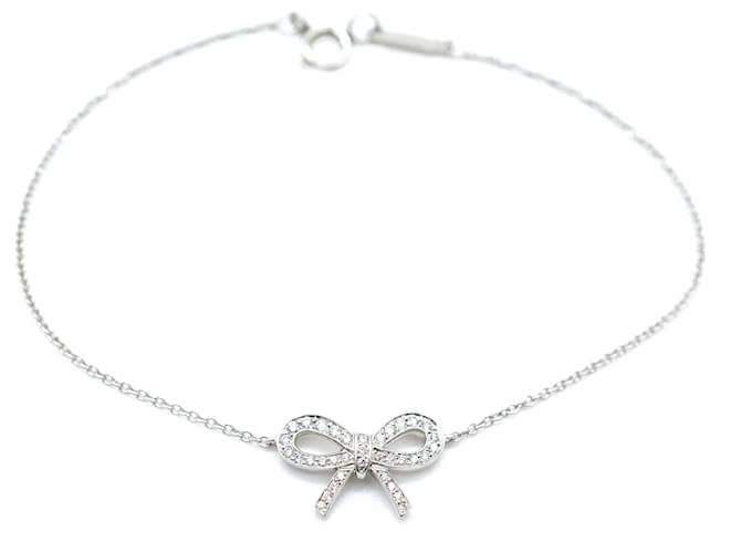 TIFFANY & CO. Bow Bracelet in Platinum 0.12 ctw  ref.1223749