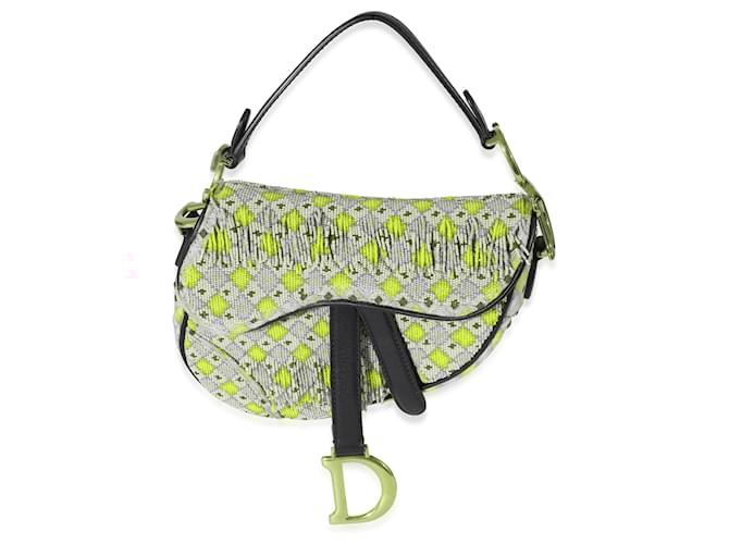 Christian Dior Multicolor Beaded Tassel Micro Saddle Bag Multiple colors  ref.1223753