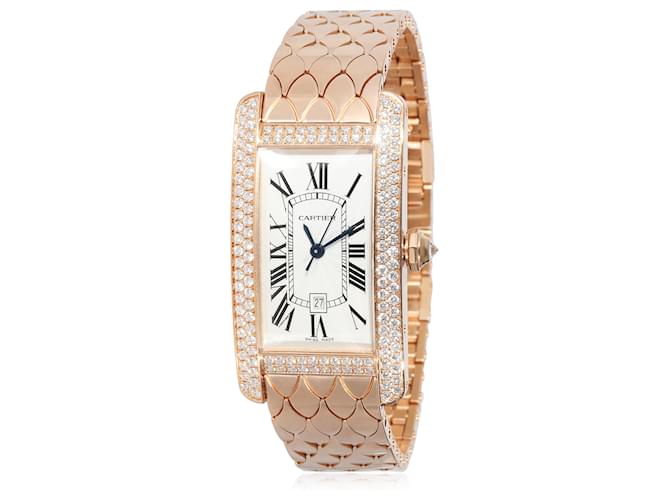 Cartier Tank Americaine WB710010 Women's Watch In 18k Rose Gold Pink gold  ref.1223786