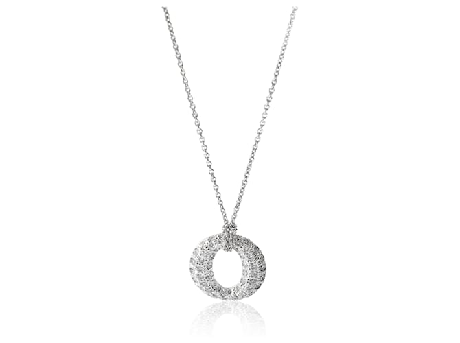 Tiffany & Co TIFFANY Y COMPAÑIA. Colgante círculo de diamantes Sevillana en platino 0.75 por cierto  ref.1223789