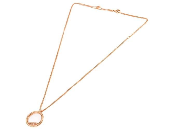 Chopard Happy Diamond Necklace Golden Pink gold  ref.1223892