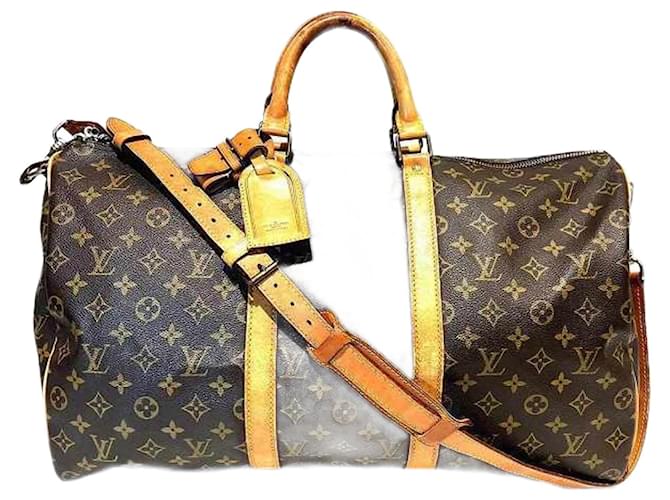 Louis Vuitton Keepall Bandouliere 50 Brown Cloth  ref.1223900