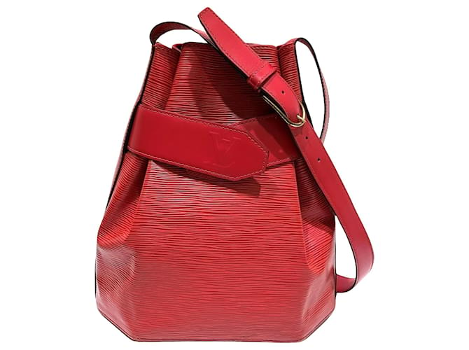 Louis Vuitton Sac d'epaule Red Leather  ref.1223910