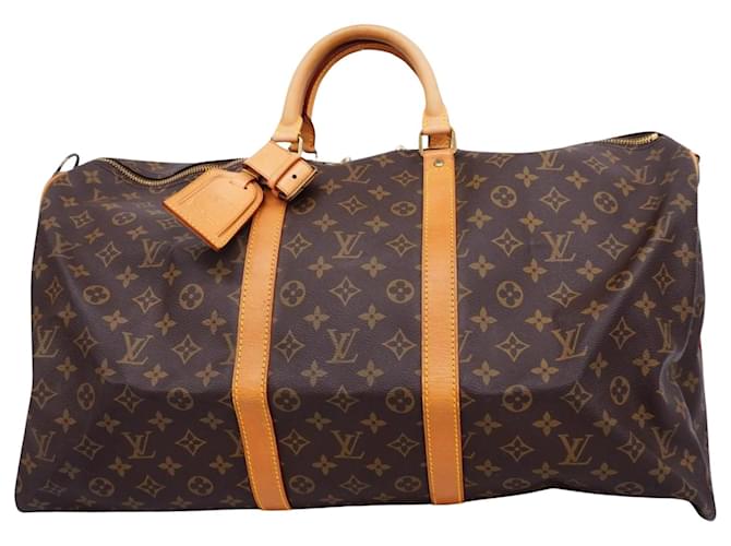 Louis Vuitton Keepall 55 Toile Marron  ref.1223925