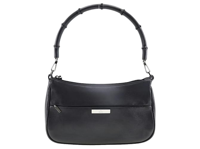 Gucci Bamboo Black Leather  ref.1223981