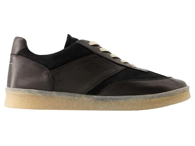 Maison Martin Margiela Turnschuhe - Mm6 Maison Margiela - Synthetisch - Schwarz Leder Kalbähnliches Kalb  ref.1224154