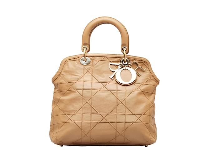 Dior Granville Tote Bag Brown Leather  ref.1224168
