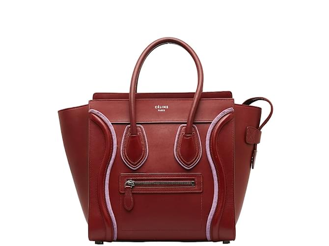 Luggage Céline Borsa per bagagli in micropelle Rosso  ref.1224173