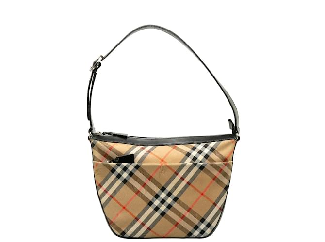 Burberry Nova Check Shoulder Bag Brown Cloth  ref.1224186