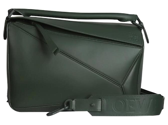 Loewe Dark green Puzzle bag Leather  ref.1224201