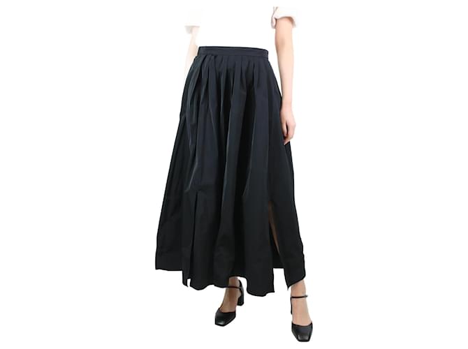 Autre Marque Black nylon pleated skirt - size UK 10 Polyester  ref.1224224