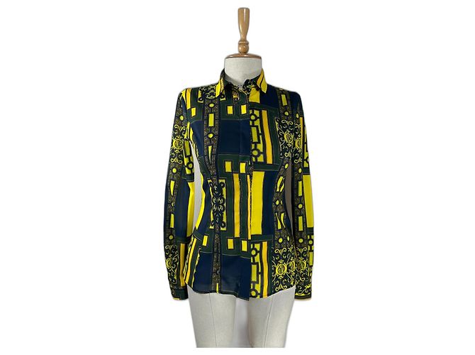 Camicia Versace Jeans Couture in Viscosa Multicolore