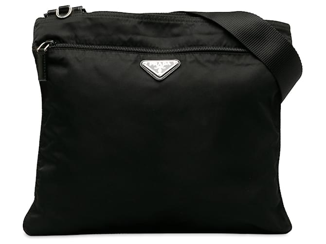 Prada Black Tessuto Crossbody Bag Nylon Cloth  ref.1224268