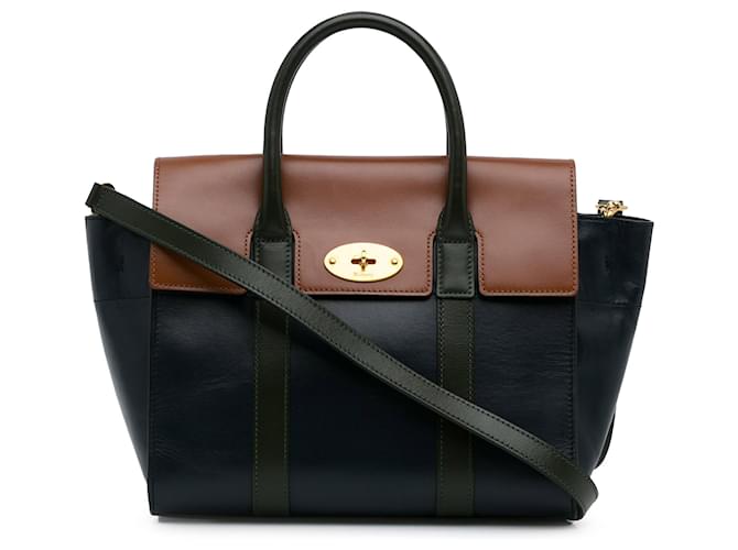 Mulberry Blue Bayswater Tricolor Satchel Leather Pony-style calfskin  ref.1224271