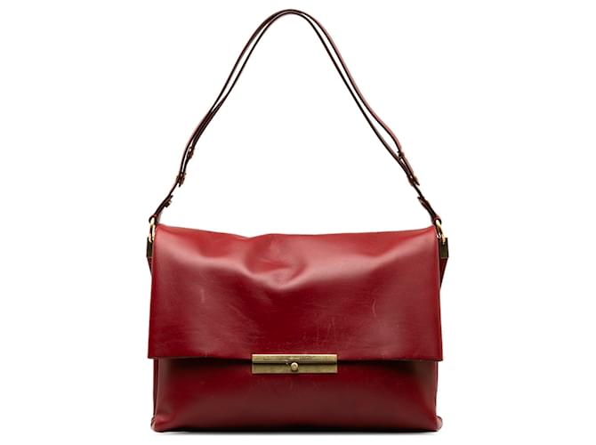 Céline Celine Red Blade Shoulder Bag Leather Pony-style calfskin  ref.1224297