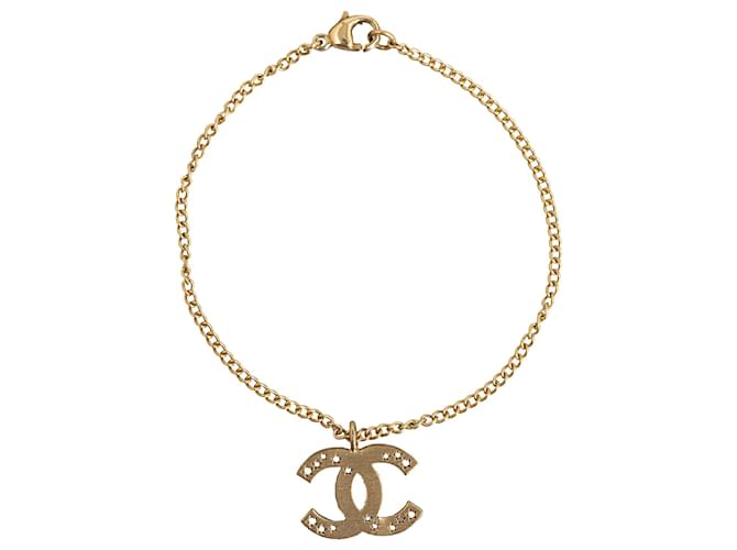 Bracciale Chanel Gold CC D'oro Metallo Placcato in oro  ref.1224316