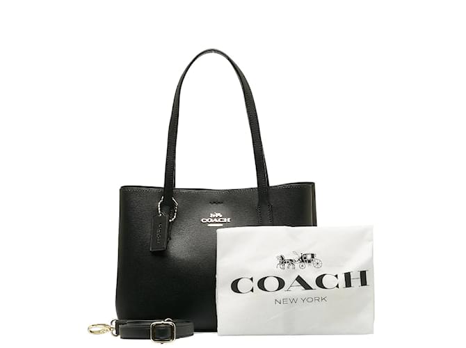 Bolsa de couro Coach Mini Avenue Carryall F73227 em ótimo estado Preto  ref.1224333