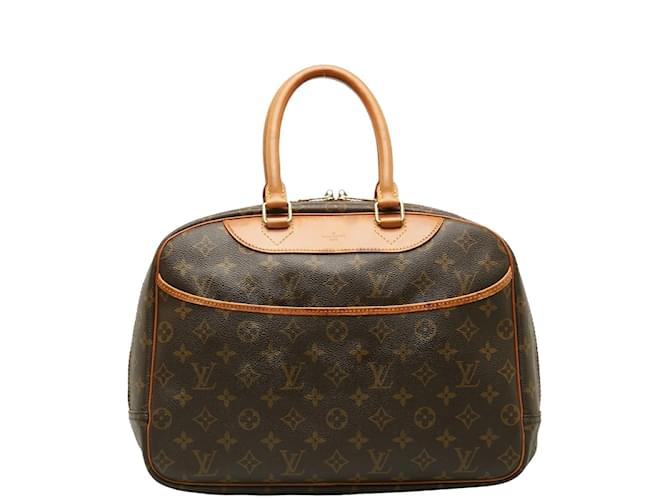 Bolsa de lona Louis Vuitton Monograma Deauville M47270 em boas condições Marrom  ref.1224366