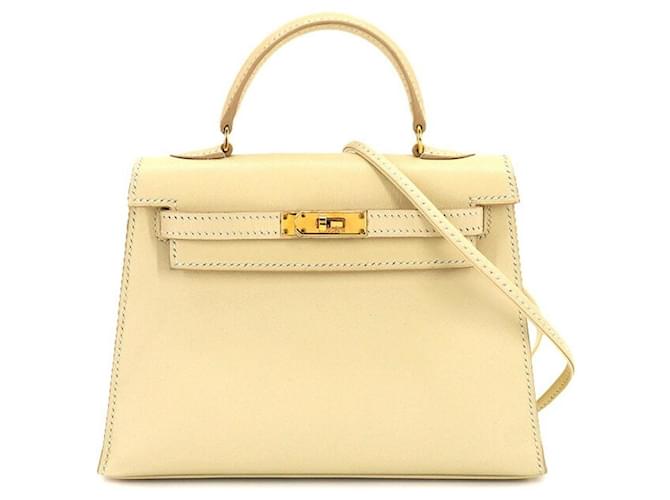 Hermès Hermes Kelly Branco Couro  ref.1224391