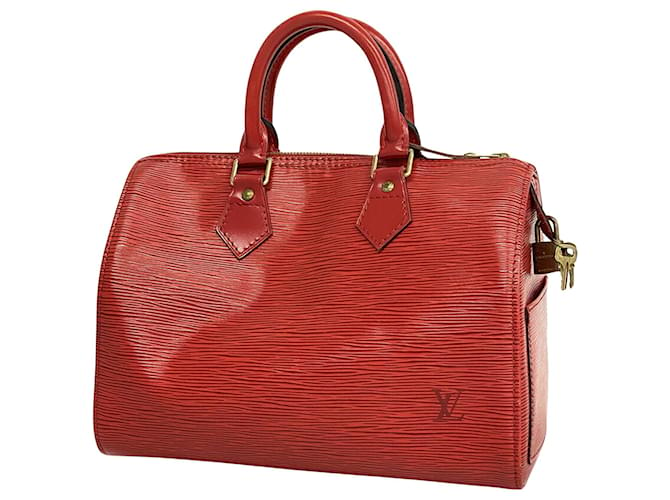 Louis Vuitton Speedy 25 Red Leather  ref.1224417