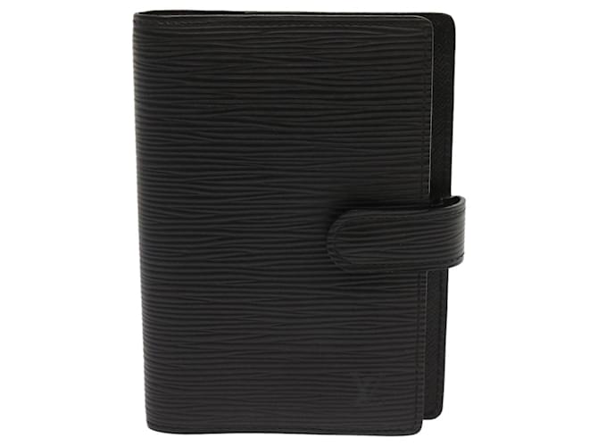 Louis Vuitton COUVERTURE AGENDA FONCTIONNEL PM Black Leather  ref.1224512