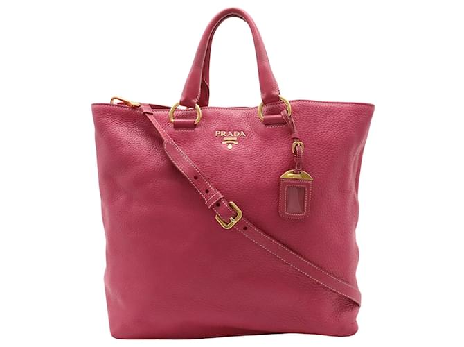 Prada Vitello Pink Leather  ref.1224544