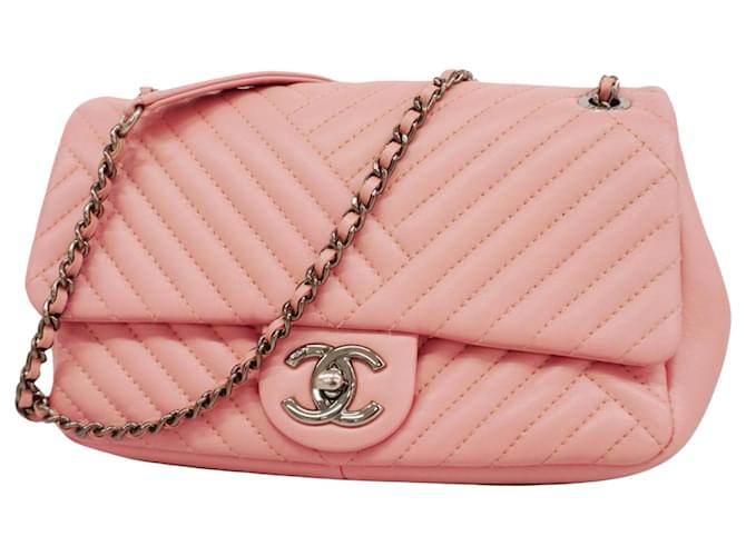 Timeless Chanel intemporal/clássico Rosa Couro  ref.1224654