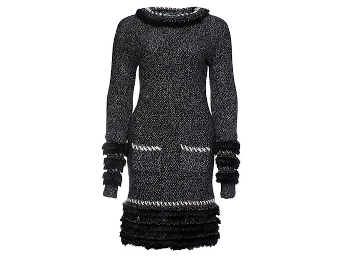 Chanel Arctic Ice Collection Fluffy Cashmere Dress Multiple colors  ref.1224683