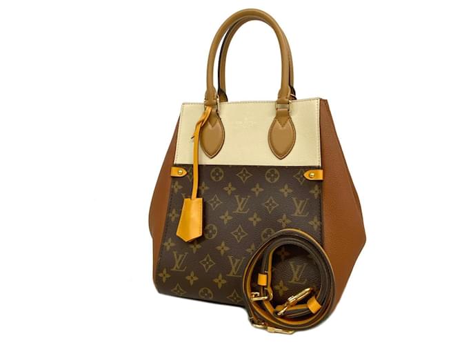 Louis Vuitton Fold MM Brown Leather  ref.1224685