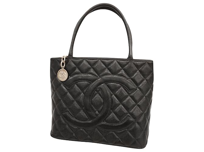 Chanel Médaillon Black Leather  ref.1224714