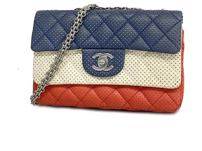 Timeless Chanel Navy blue Leather  ref.1224737