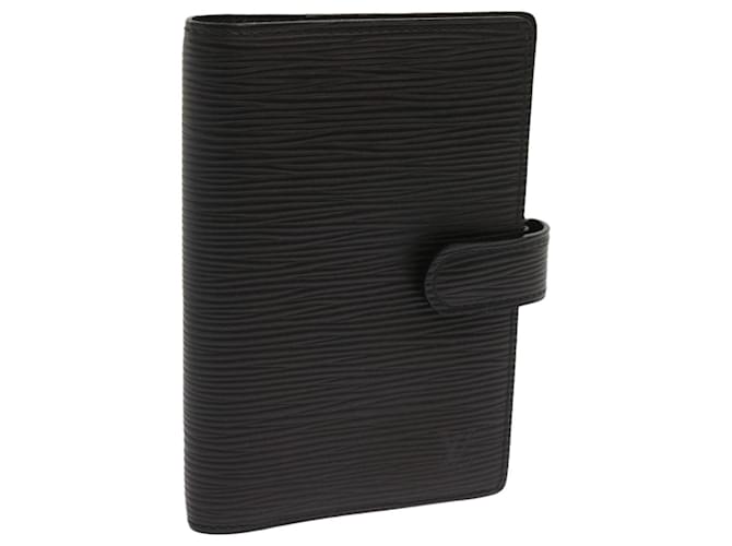 LOUIS VUITTON Epi Agenda PM Day Planner Cover Black R20052 LV Auth yk10210 Leather  ref.1224784