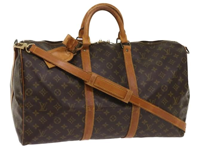 Louis Vuitton Monogram Keepall Bandouliere 50 Boston Bag M.41416 LV Auth th4386 Monogramm Leinwand  ref.1224827