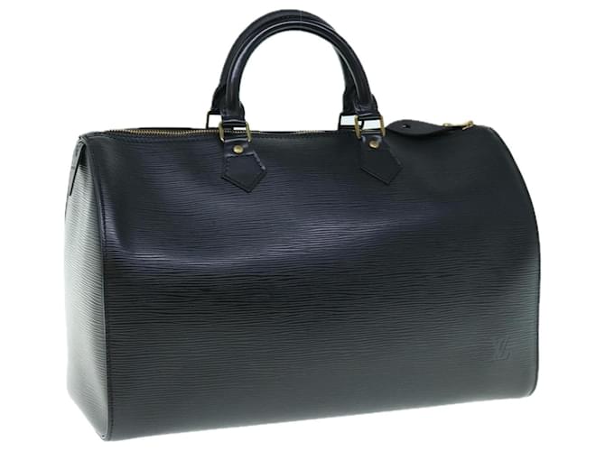 Louis Vuitton Epi Speedy 35 Bolsa de mão preta M42992 Autenticação de LV 64285 Preto Couro  ref.1224843