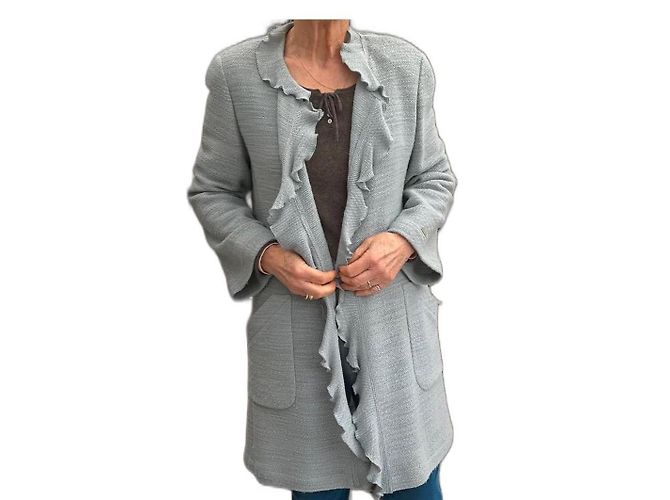 Cambon Chanel Coat Light blue